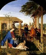 Julius Schnorr von Carolsfeld The Family of St John the Baptist Visiting the Family of Christ oil painting